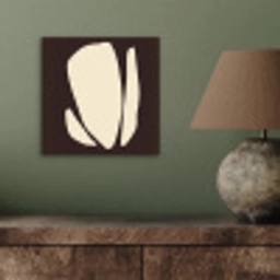 Kunst - Modern - Bruin - Abstract aluminium wit klein -sfeer2