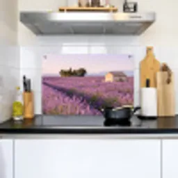 Lavendel - Landschap - Sereen - Paars Inductie beschemer met haakjes klein -sfeer2
