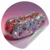 Hotdog - Steentjes - Glitters - Paars Wandcirkel behangsticker klein -3d