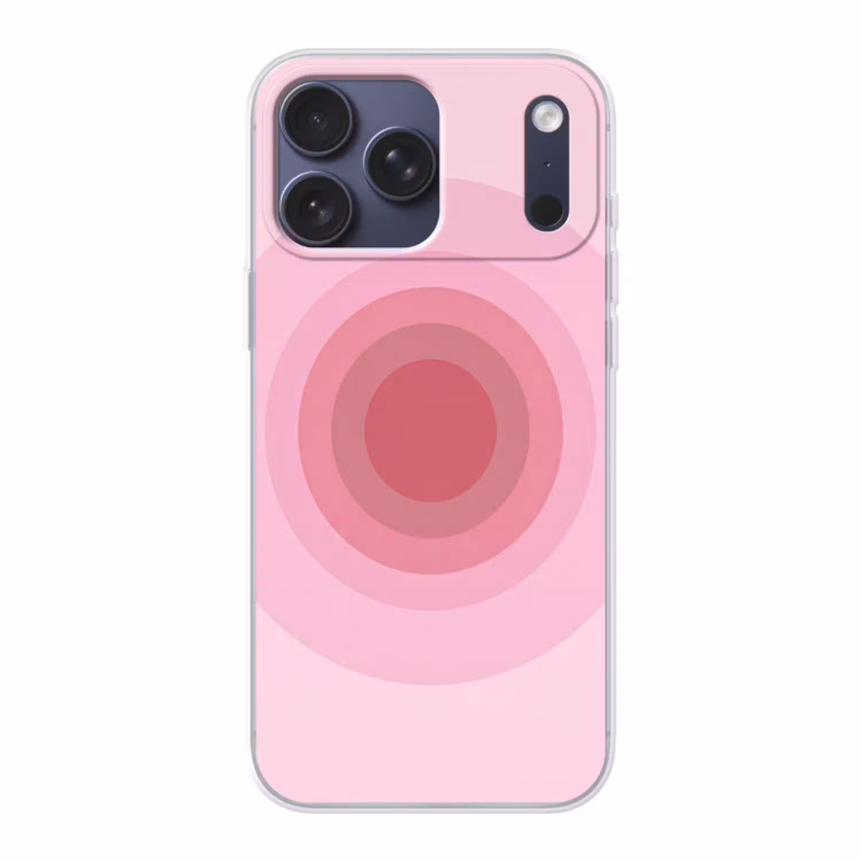 Patroon - Cirkels - Abstract - Roze - Modern Telefoonhoesje iPhone 17 Pro Max klein -3d