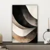 Abstract - Golven - Zwart - Verweerd canvas 2cm klein -sfeer6