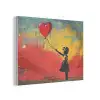 Banksy - Kunst - Graffiti - Meisje - Street art PET vilt klein -3d