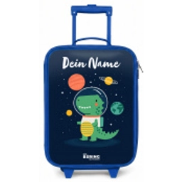 Ruimte - Dino - Planeten - Sterren Kinderkoffer - Blauw klein -zz3dotto