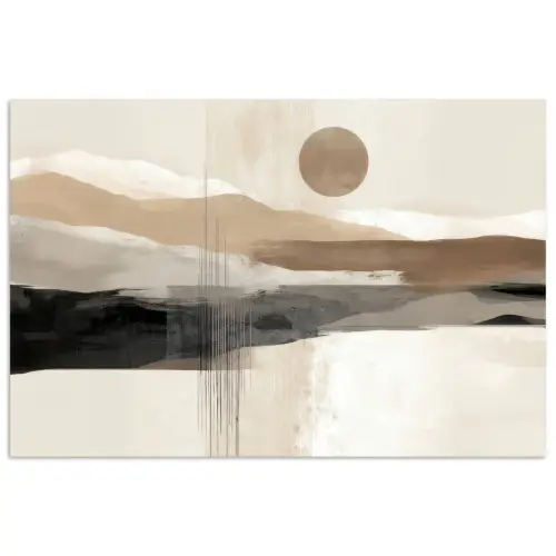 Minimalistisch - Landschap - Dimensie poster papier klein -3d