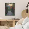 Landschap - Hek - Pad - Zonsondergang - Natuur PET vilt klein -sfeer3