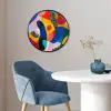 Vormen - Abstract - Stippels - Blauw Fotolijst rond zonder passe partout klein -sfeer2