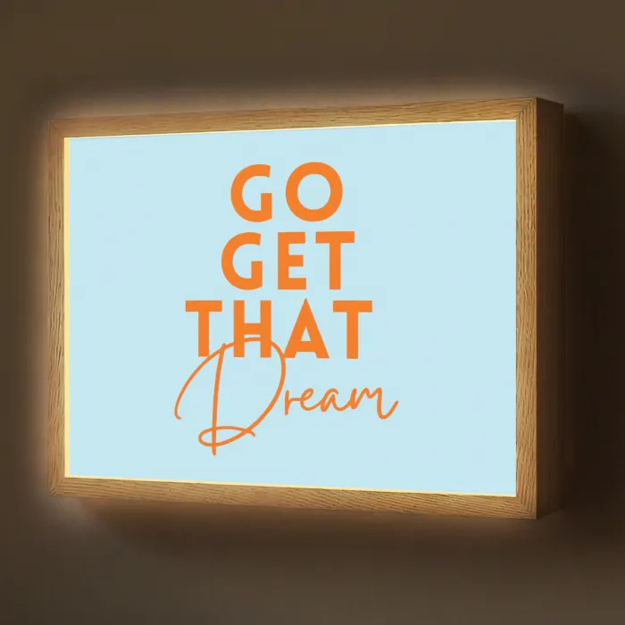 Blauw - Oranje - Tekst Light Box met batterij (Wandlamp) middel -z3d_website