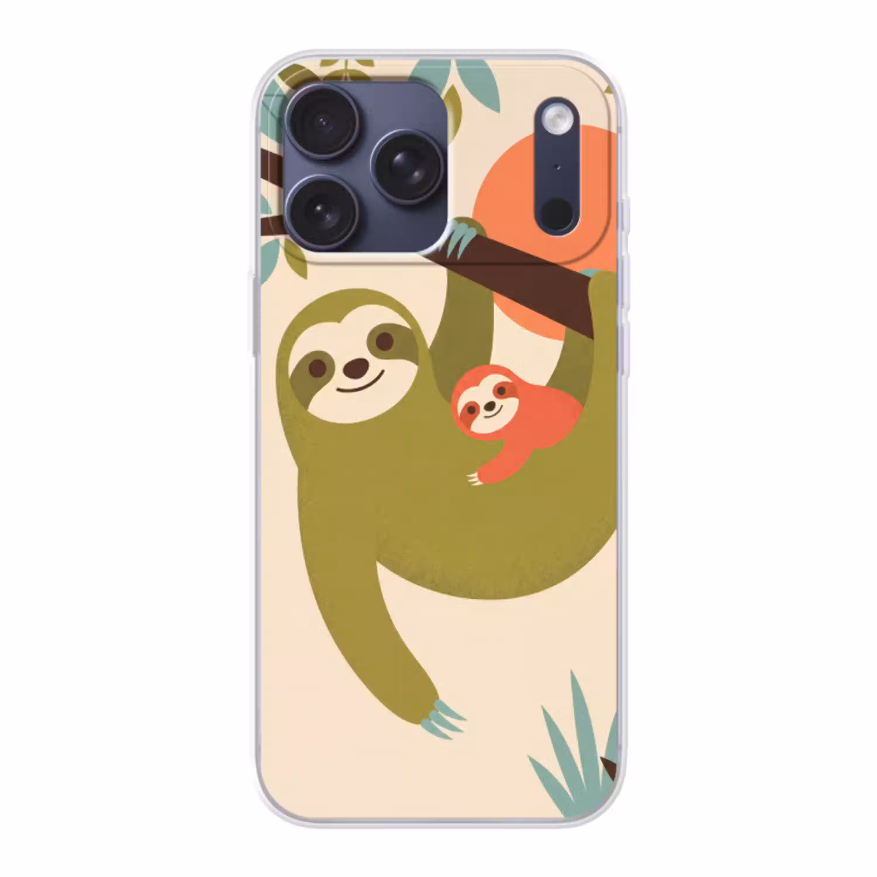 Dieren - Moeder - Baby - Natuur - Groen Telefoonhoesje iPhone 17 Pro Max klein -3d
