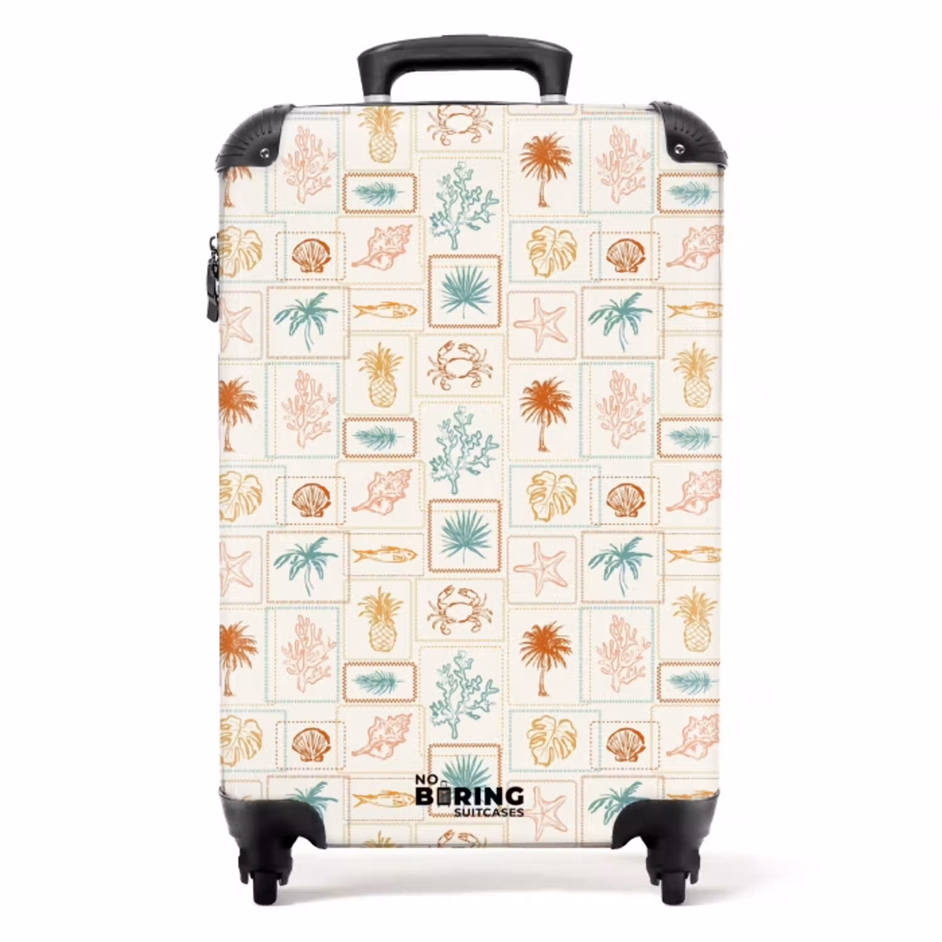 Kleurrijk zomer patroon NBS - Handbagage koffer - Volwassenen Unisex middel -productfoto_recht