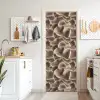 Waaiervorm - Beige - Vezel textuur deurposter klein 289 -sfeer5