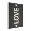 Love - Rood - Valentijn PET vilt klein -3d