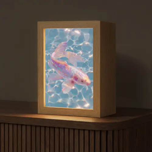 Vis - Water - Blauw - Licht Light Box met kabel (Tafellamp) klein -z3d_website