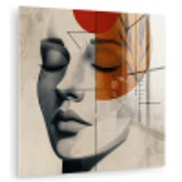 Gezicht - Cirkels - Kunst - Modern plexiglas 5mm klein -zzzproduct_nieuw