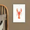Kreeft - Waterverf - Aquarel - Oranje canvas 2cm klein -sfeer3