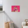 Tijger - Modern - Neon tuinposter los doek klein -sfeer8