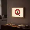Cirkel - Zeven - Lucky - Rood Light Box met batterij (Wandlamp) middel -sfeer1
