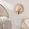 IJs - Softijs - Romig - Hoorntje - Beige Wandcirkel kunststof plaat 5mm dik klein -sfeer5