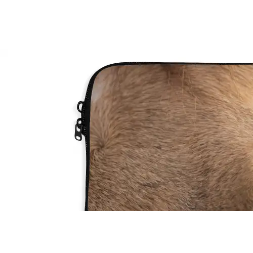 Paard - Oog - Bruin laptophoes neopreen klein -detail