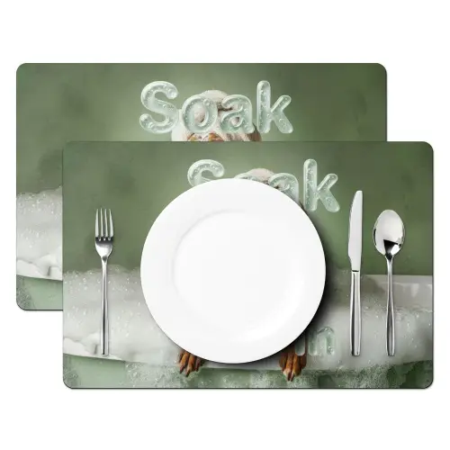 Soak it all in - Hond - Bad Placemat vinyl groot -zzsfeer2_Kitchenyeah-website