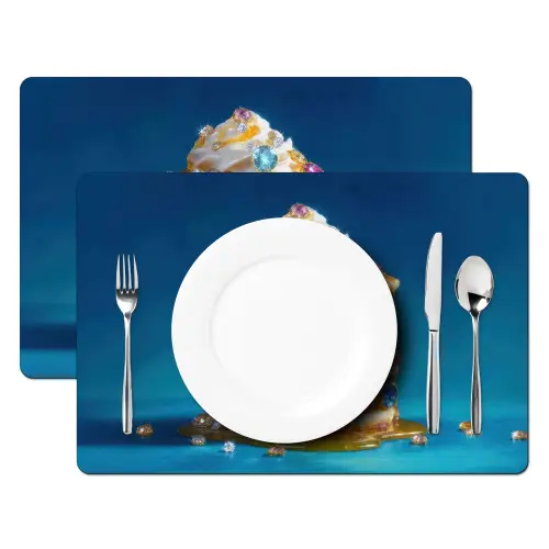 Pannenkoeken - Steentjes - Glitter - Slagroom Placemat vinyl groot -zzsfeer2_Kitchenyeah-website