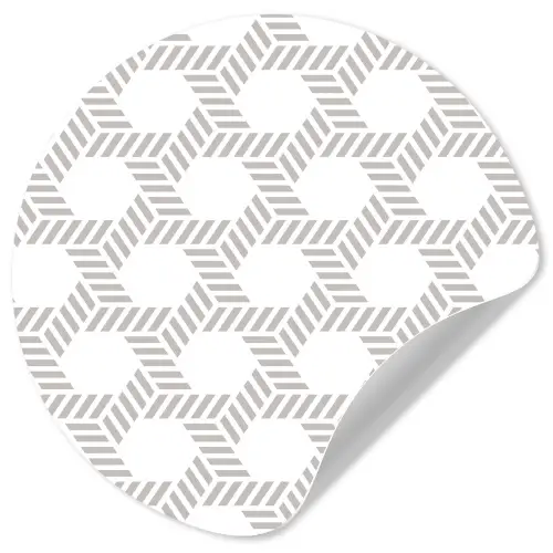 Grafisch - Patroon - Modern -  Opvallend - Begrensd Wandcirkel behangsticker klein 186 -3d