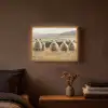 Schapen - Weidenlandschap - Heuvels Light Box met batterij (Wandlamp) middel -sfeer4
