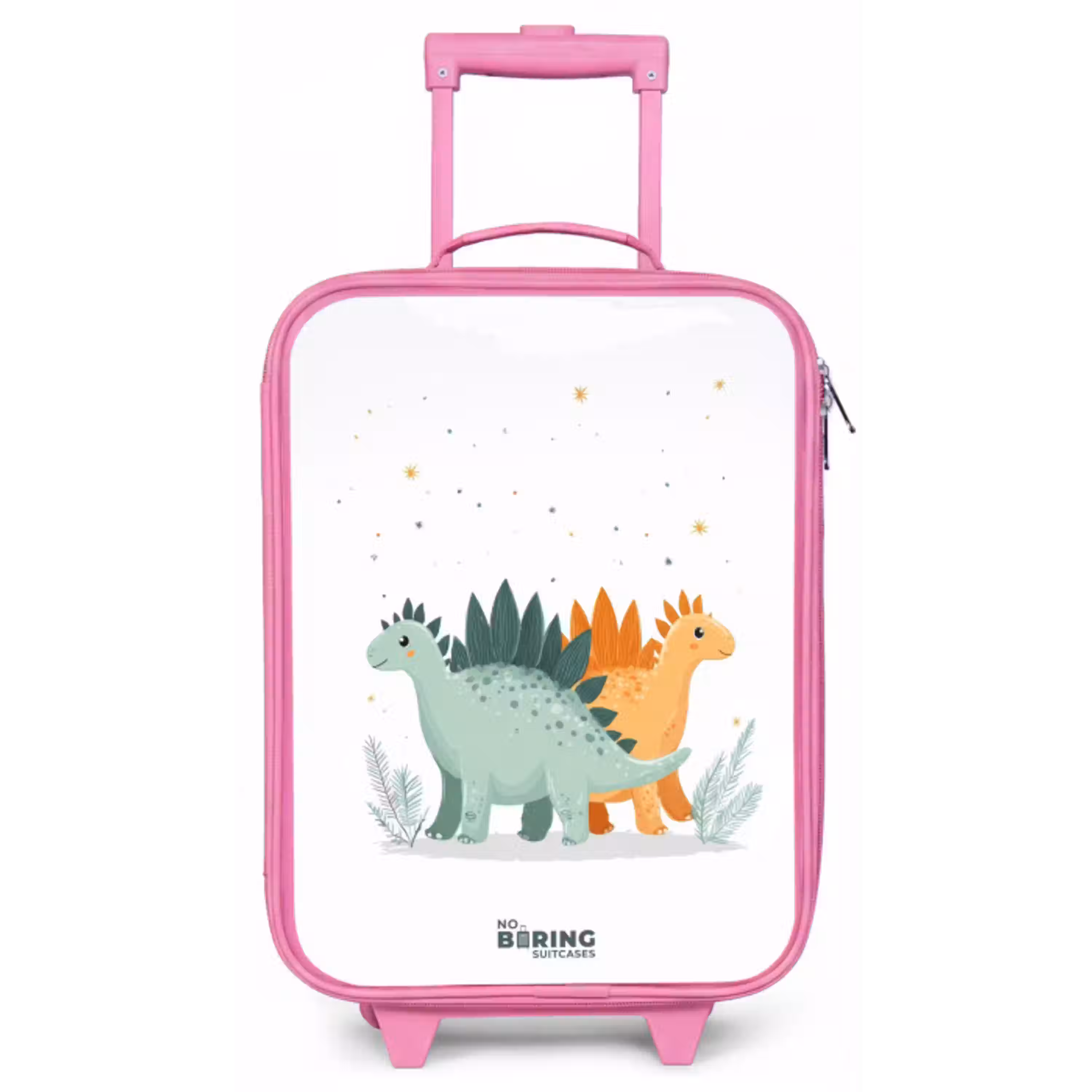Stegosaurusduo onder sterrenregen Kinderkoffer - Roze klein -zz3dotto