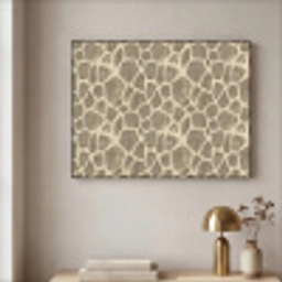 Giraf - Patroon - Beige - Bruin Textielframe zwart klein 947 -sfeer2