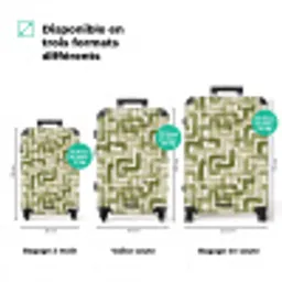 Modern - Grafisch - Groen NBS - Handbagage koffer - Volwassenen Unisex middel zzzzzzVergelijking_3FR