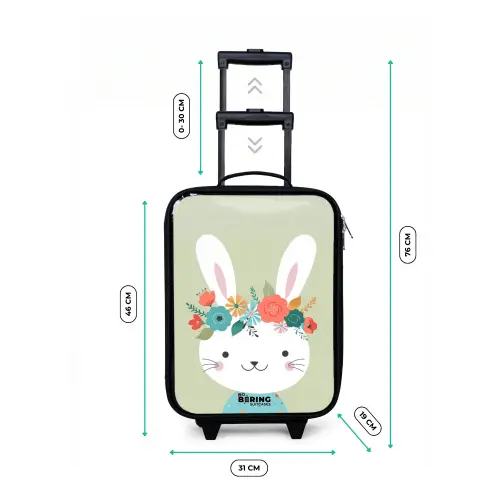 Hippie haas Kinderkoffer - Zwart klein -productfoto_formaten