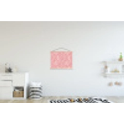 Zebra - Print - Roze textielposter latten blank klein 122 -kinderkamer