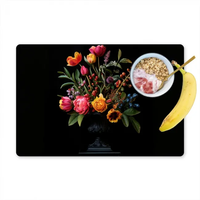 Tulpen - Bessen - Boeket - Vaas Placemat vinyl groot -zzzproduct_Kitchenyeah-website