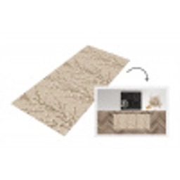 Katoen - Natuur - Taupe Keukenloper - keukenmat middel 536 -3d