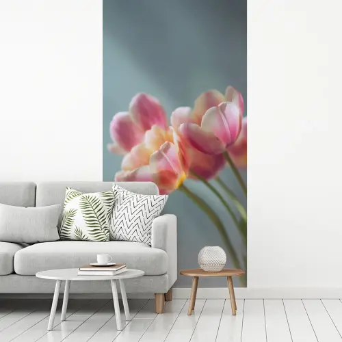 Tulpen - Roze - Stelen fotobehang vinyl groot -woonkamer