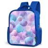 Gekleurde schelpen op een paarse achtergrond Kinderrugzak - Blauw middel -schuin