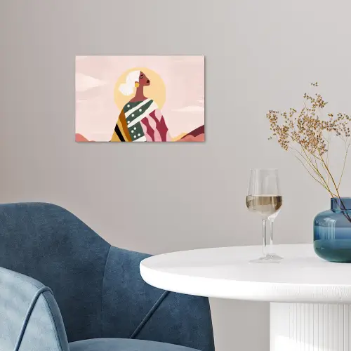 Vrouw - Zon - Kleurrijk poster papier klein -sfeer3