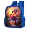 Piraten flamingo op een tropisch pad Kinderrugzak - Blauw middel -schuin
