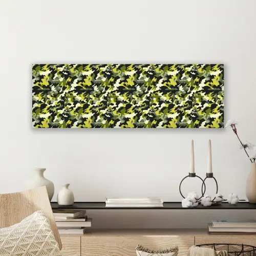 Groen - Geel - Camouflage - Patroon canvas 2cm klein 828 -sfeer6