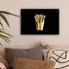 Friet - Goud - Chrome - Eten canvas 2cm klein -sfeer1