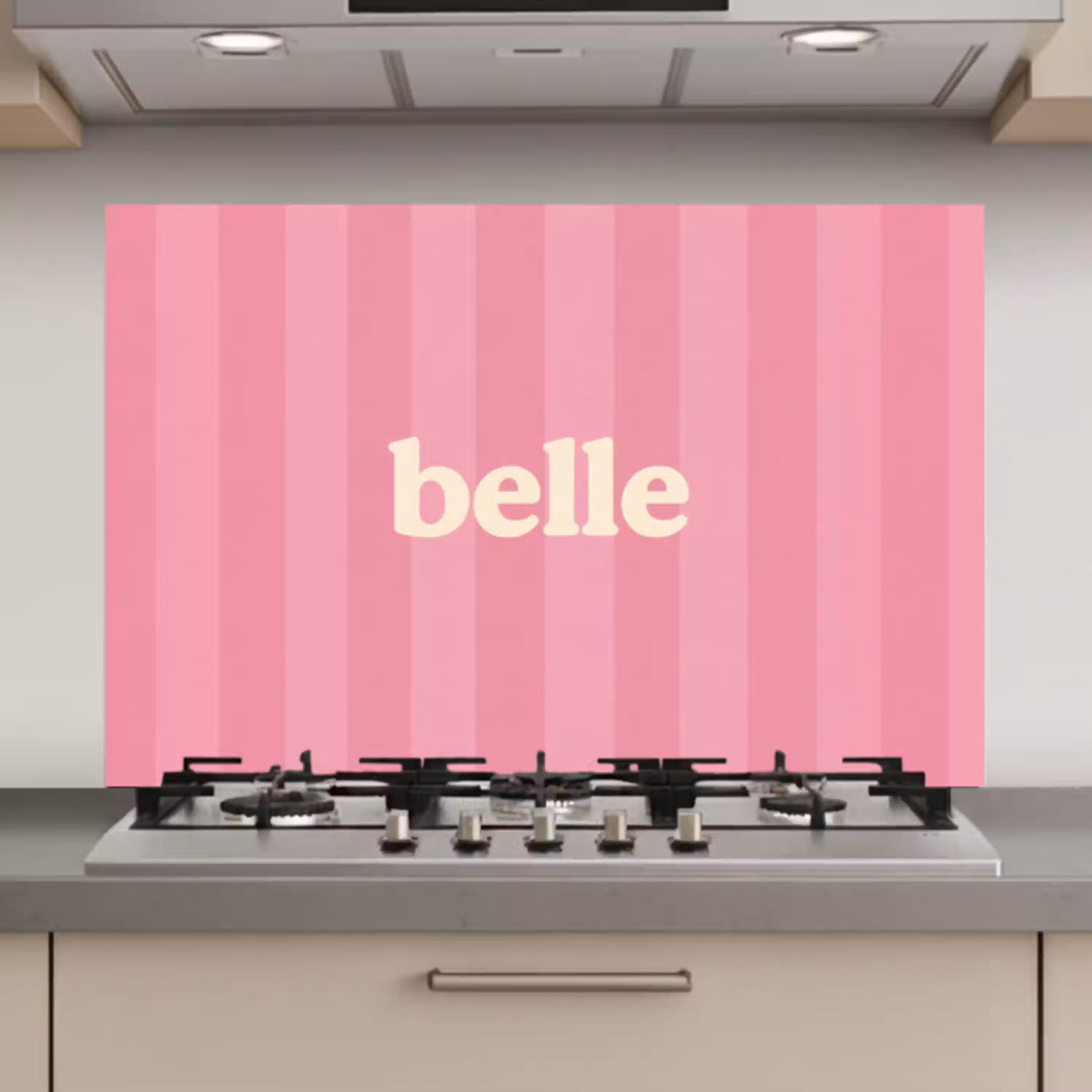 Roze - Gestreept - Belle keuken achterwand spatscherm klein -3d_website