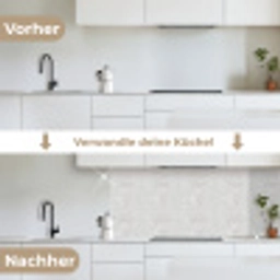 Slang - Patroon - Wit keuken achterwand 2 middel 871 -voor-na_DE