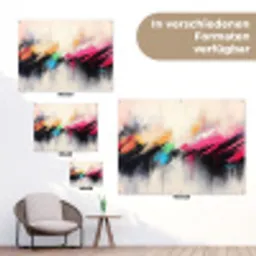 Dynamisch - Abstract - Kleurrijk - Zwart tuinposter los doek klein -Xsfeer9_DE