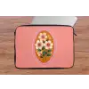 Illustratie - Bloemen - Rand - Roze laptophoes neopreen klein -tafel