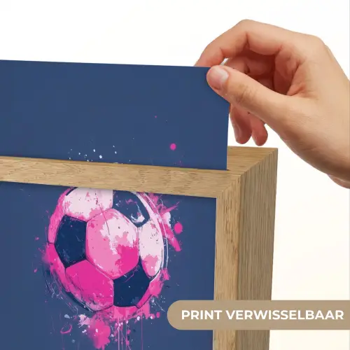 Abstract - Voetbal - Spatten - Roze Light Box met kabel (Kinderlampje) klein -USP_websiteprintNL