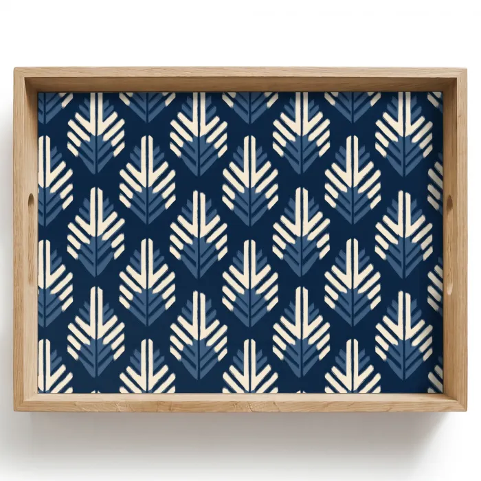 Modern - Patroon - Blauw Dienblad Rechthoek middel 911 -z3d_shopping