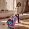 Raceauto - Abstract - Strepen - Blauw Kinderkoffer - Roze klein -sfeer1