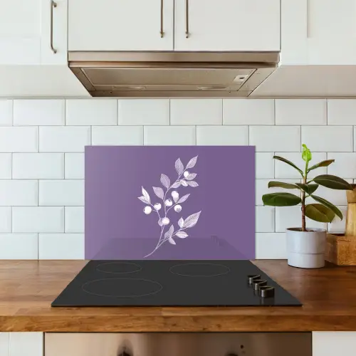 Tak - Sierlijk - Bladeren - Minimalistisch keuken achterwand spatscherm klein -sfeer2