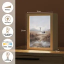 Kraanvogel - Natuur - Realistisch Light Box met kabel (Kinderlampje) klein -USP_NL
