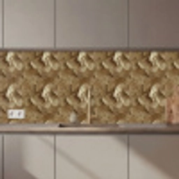 Organisch - Patroon - Bladeren - Goud keuken achterwand 2 middel 871 zz_3dshopping