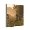 Hek - Natuur - Mist - Veld aluminium wit klein -3d
